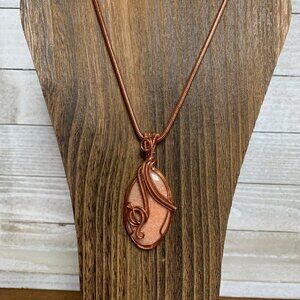 Sunstone Wire Wrapped Necklace - NEW